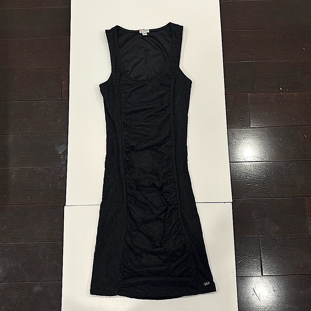 💕Gently💕Guess Mini Dress,Sexy Party Dress,Black Lace Scoop Neck,Sleeveless